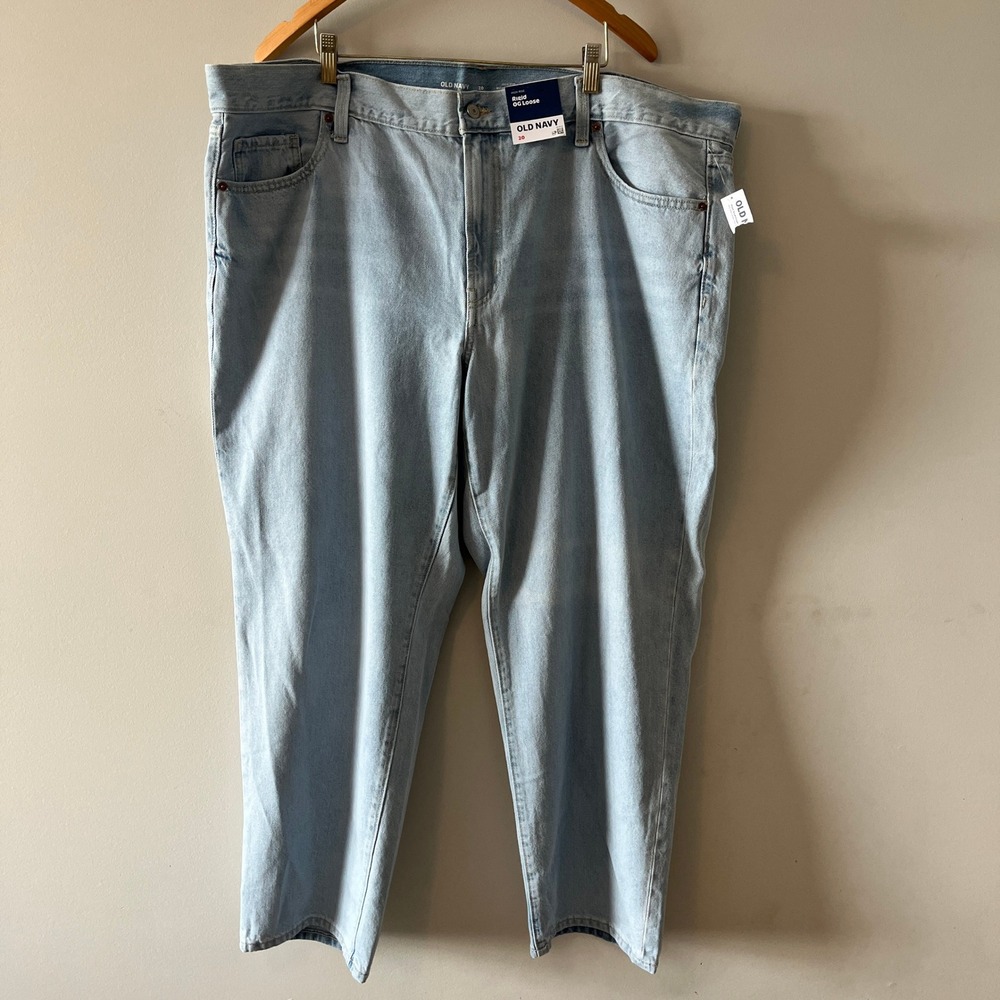 Old Navy Rigid OG Loose Jeans High Rise Light Wash 20 Secret-Smooth Pockets - Picture 3 of 10